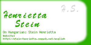 henrietta stein business card